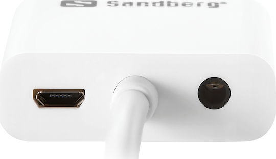 Sandberg 508-77 Converter HDMI male to VGA / 3.5mm female White 1pcs