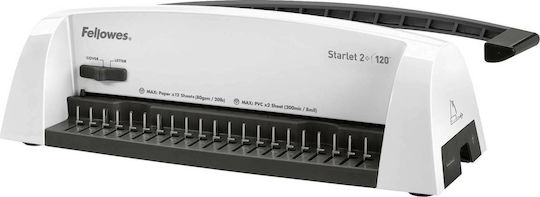 Fellowes Starlet 2+ 120 Bookbinder Machine for Spirals for Maximum 120 Sheets 5227901