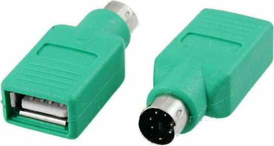 Goobay 68919 Μετατροπέας PS/2 male σε USB-A female Πράσινο 1τμχ