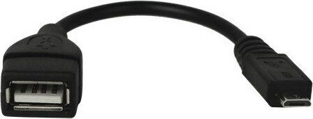 Black Converter micro USB male to USB-A female 1pcs