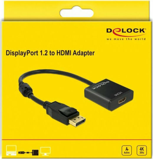 DeLock Μετατροπέας DisplayPort male σε HDMI female 1τμχ 62607