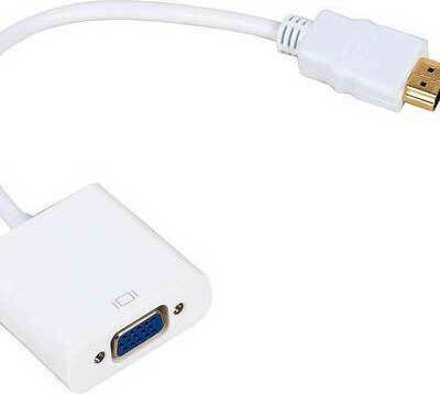 Μετατροπέας HDMI male σε VGA female Λευκό 1τμχ 18153