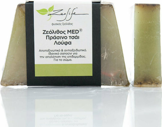 Zeolife Ζεόλιθο MED Πράσινο Τσάι Και Λούφα Χειροποίητο Σαπούνι 125gr