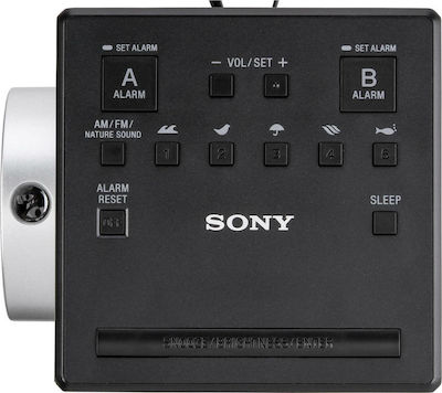 Sony Настолен Цифров Часовник с Будилник & Радио ICFC1PJ-CED