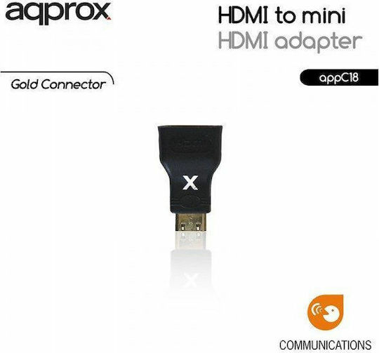 Approx APPC18 Μετατροπέας mini HDMI male σε HDMI female