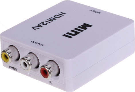 HDMI2AV Μετατροπέας HDMI female σε RCA female Λευκό