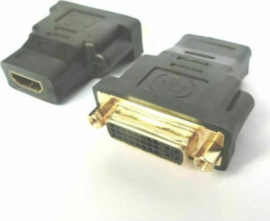Aculine AD-046 Конвертор HDMI женски към DVI-I женски Черен 1бр