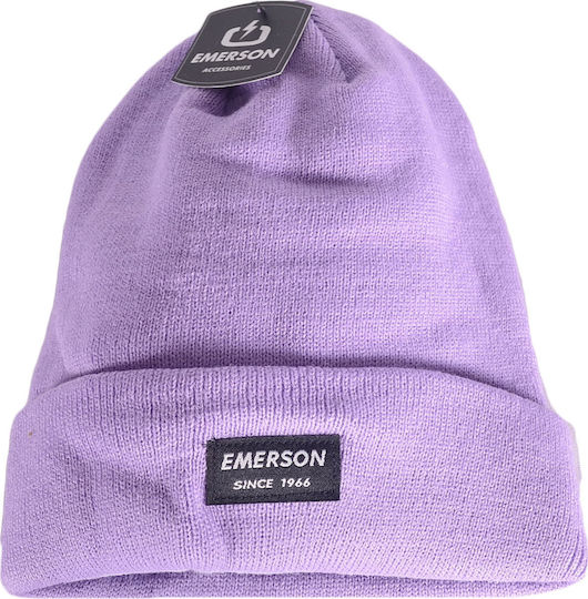 Beanie Unisex Beanie Gestrickt in Flieder Farbe