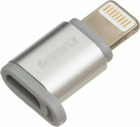 Remax RA-USB2 Μετατροπέας Lightning male σε micro USB female Ασημί 1τμχ