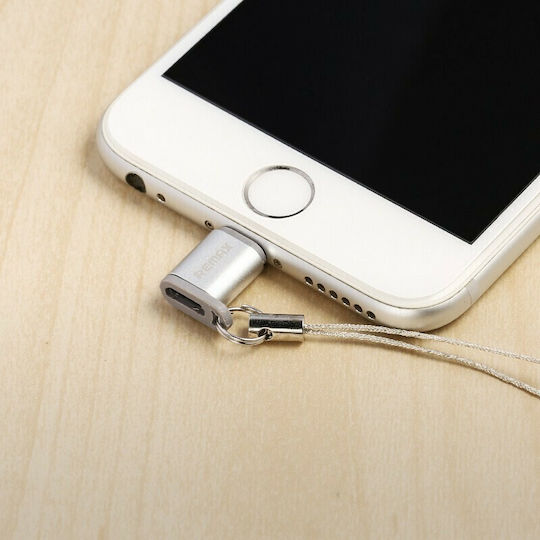 Remax RA-USB2 Μετατροπέας Lightning male σε micro USB female Ασημί 1τμχ