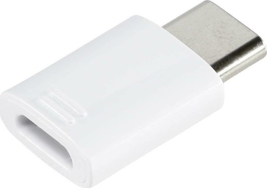 Samsung Конвертор USB-C мъжки към micro USB женски Бял 1бр EE-GN930BWEGWW