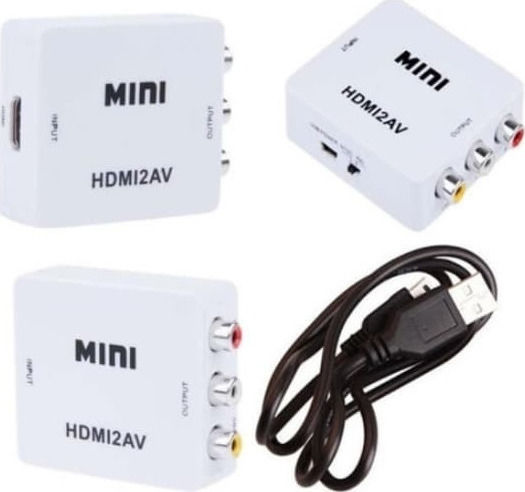 Konverter HDMI weiblich zu RCA weiblich Weiß 1Stück FTT14-003