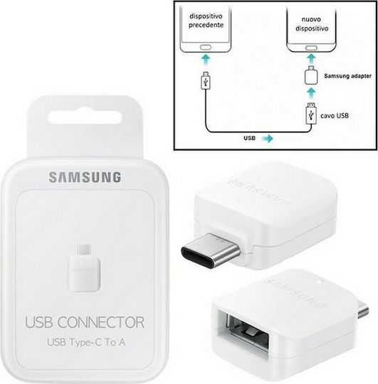 Samsung Μετατροπέας USB-C male σε USB-A female Λευκό 1τμχ EE-UN930BWEGWW