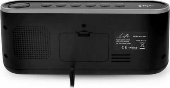 Life RAC-003 Επιτραπέζιο Ψηφιακό Ρολόι με Ξυπνητήρι & Ραδιόφωνο 221-0082