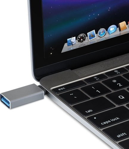 Well Μετατροπέας USB-C male σε USB-A female Black 1τμχ