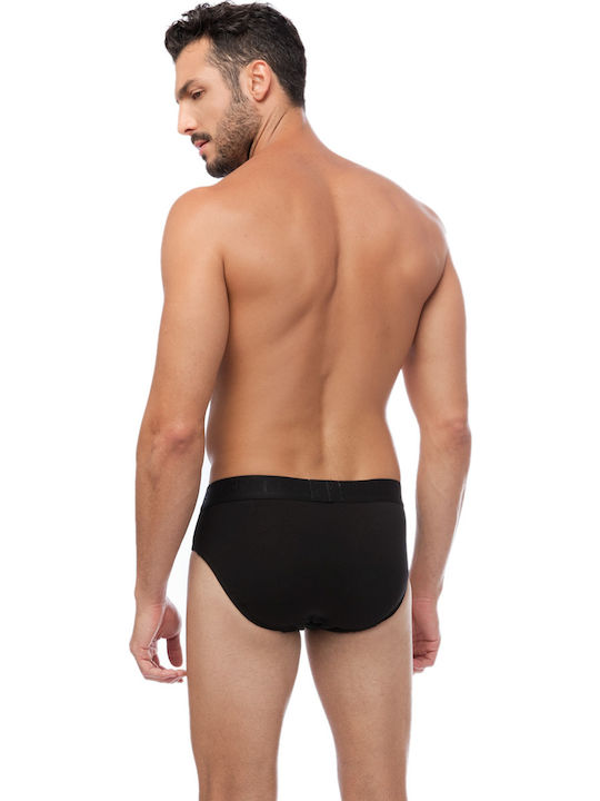 Minerva 90-20521 Men's Briefs 2Pack Black