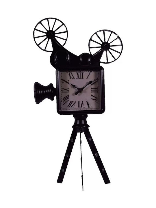 SP Souliotis Cinematic Tabletop Clock with Indicators Metal Black 11-005-1