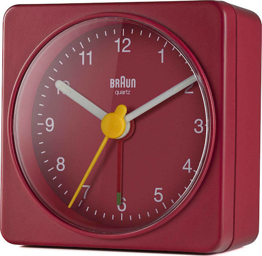 Braun BC 02 R Ceas De Masă Silentios Cu Indicatori Cu Ceas Deșteptător Burgundy 67081