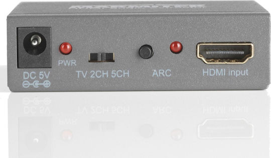 Marmitek Connect AE14 4K Audio Extractor/ARC/HDMI Converter Convertor HDMI feminin în HDMI / 3.5mm feminin Argintiu 1buc