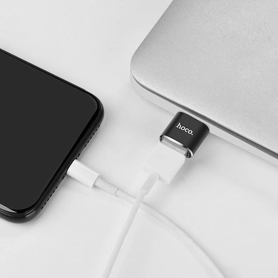 Hoco UA5 Конвертор USB-C мъжки към USB-A женски Черен 1бр