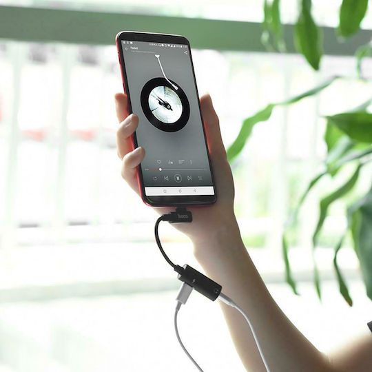 Hoco LS19 Konverter USB-C männlich zu 3.5mm / USB-C weiblich 1Stück