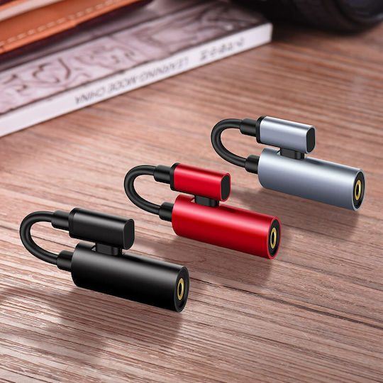Hoco LS19 Konverter USB-C männlich zu 3.5mm / USB-C weiblich 1Stück