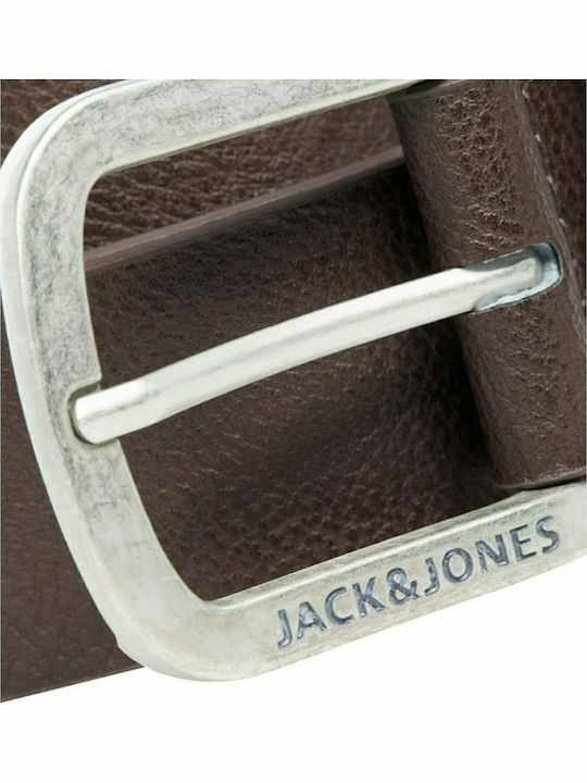 Men's Belt from Artificial Leather Black Coffee
