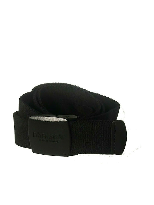 Elastic Men's Belt Fabric Webbing Belt Ebony