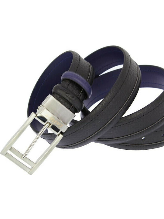Ανδρική Ζώνη Δερμάτινη Διπλής Όψης Black / Navy