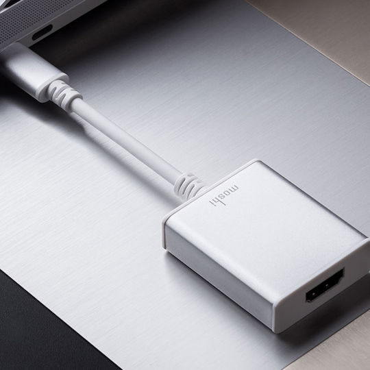 Moshi Μετατροπέας USB-C male σε HDMI female Ασημί 1τμχ 99MO084202