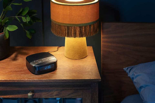 Philips Ceas De Masă Digital LCD Din Plastic Cu Ceas Deșteptător Și Radio Negru TAR3505/12