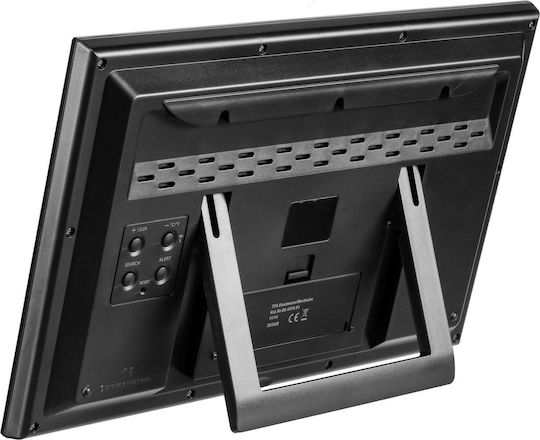 TFA Επιτραπέζιο Ψηφιακό Ρολόι LCD Πλαστικό με Ξυπνητήρι & Ραδιόφωνο Μαύρο 60.4510.01
