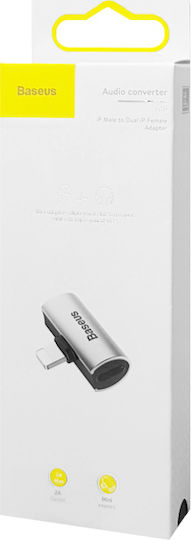 Baseus L46 Converter Lightning male to Lightning 2x female Gray 1pcs