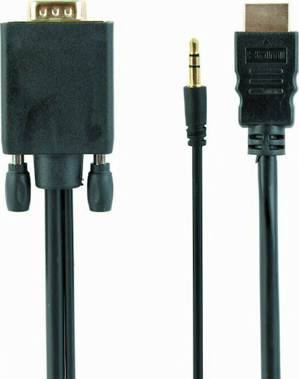 Gembird Μετατροπέας 3.5mm / HDMI male σε VGA female 1τμχ A-HDMI-VGA-03-6