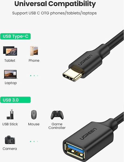 Ugreen Converter USB-C male to USB-A female 1pcs 30701