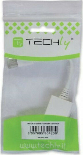Techly Μετατροπέας DisplayPort male σε DVI-D / HDMI / VGA female Λευκό 1τμχ IADAP DP-COMBOF2