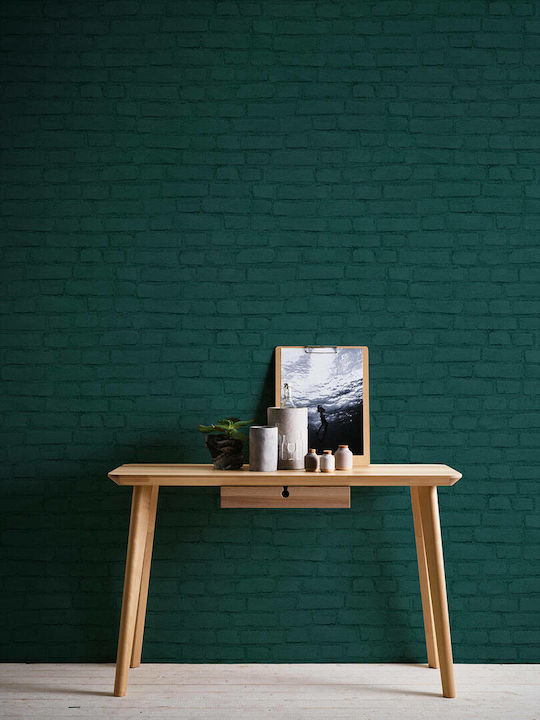 Tapete Ziegel Neue Bude Vinyl Dark Green L1000xB53cm Waschbar 374145