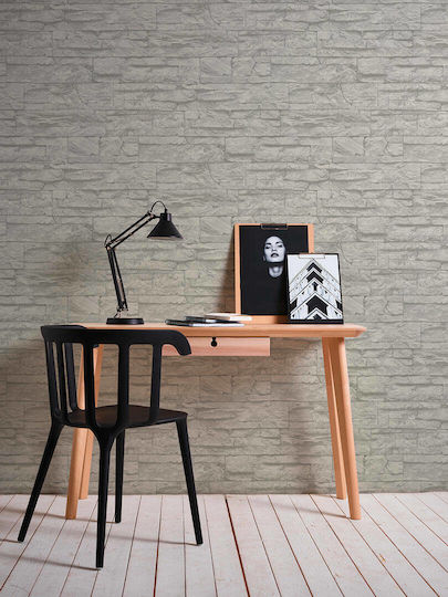 Tapet de Perete 1000x53cm Wood Stone Vinil Bej Lavabil