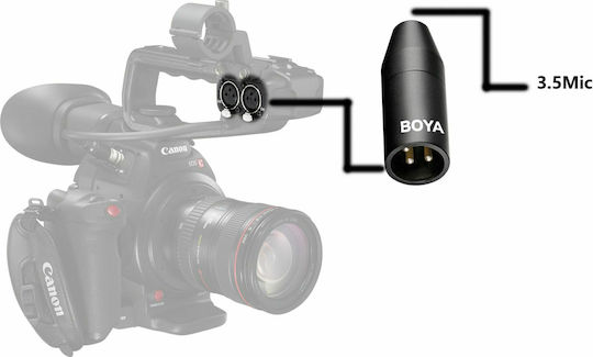 Boya Converter XLR male to 3.5mm female Silver 1pcs BY-35C-XLR