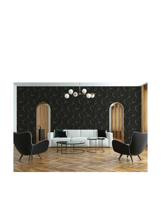 Wall Wallpaper Vinyl Black 1005x53cm Washable