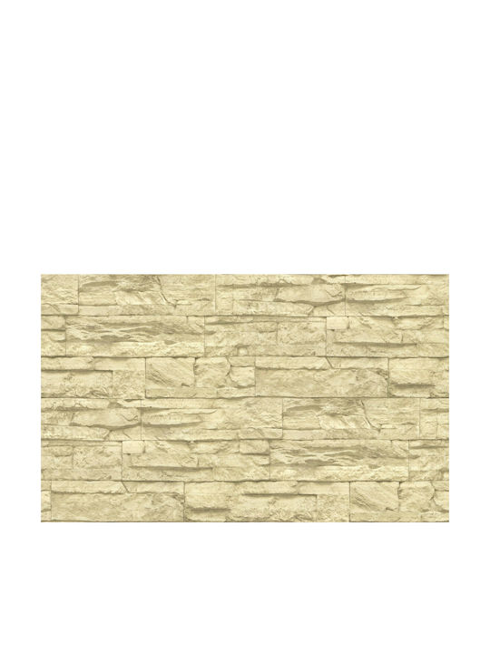 Tapet de Perete Wood Stone Vinil Bej L1000xW53cm Lavabil