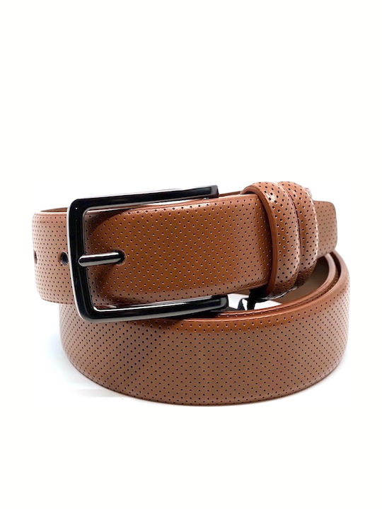 LGD-2033-B Men's Leather Belt Tabac Brown