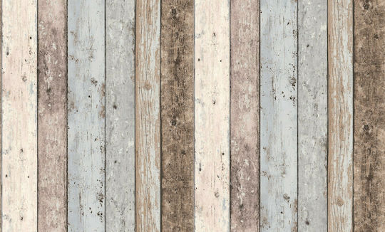 Ταπετσαρία Τοίχου Wood And Stone Beige Βινυλίου Μπεζ 1000x53cm Πλενόμενη Ταπετσαρία Τοίχου Wood And Stone Beige Βινυλίου Μπεζ 1000x53cm Πλενόμενη
