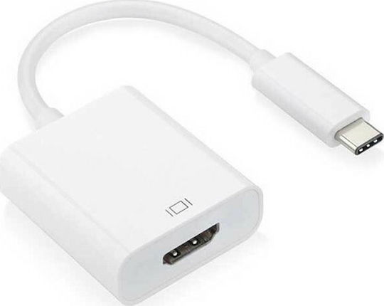 Convertor USB-C masculin în HDMI feminin Alb 1buc 27783