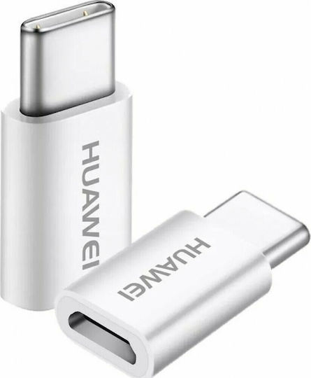 Huawei AP52 Bulk Konverter USB-C männlich zu Micro-USB weiblich Weiß 1Stück