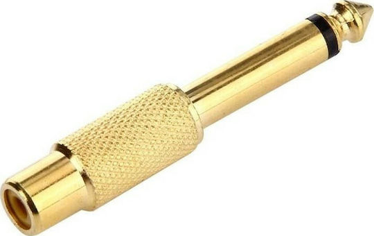 Prolink Μετατροπέας 6.3mm male σε RCA female Χρυσό Χρυσό