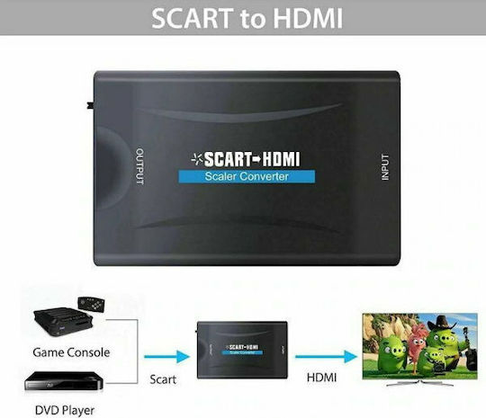 Hadex Μετατροπέας Scart female σε HDMI female (ZLA0110)