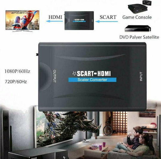 Hadex Μετατροπέας Scart female σε HDMI female (ZLA0110)