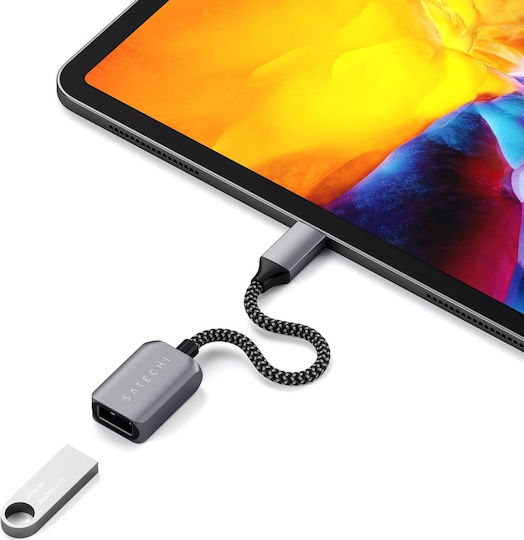 Satechi Μετατροπέας USB-C male σε USB-A female Γκρι 1τμχ ST-UCATCM