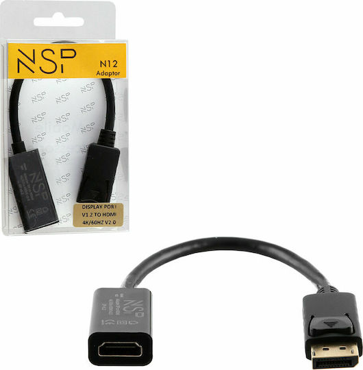 NSP N12 Converter mini DisplayPort male to HDMI female 1pcs